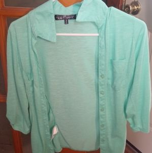 Mint Green Button Up